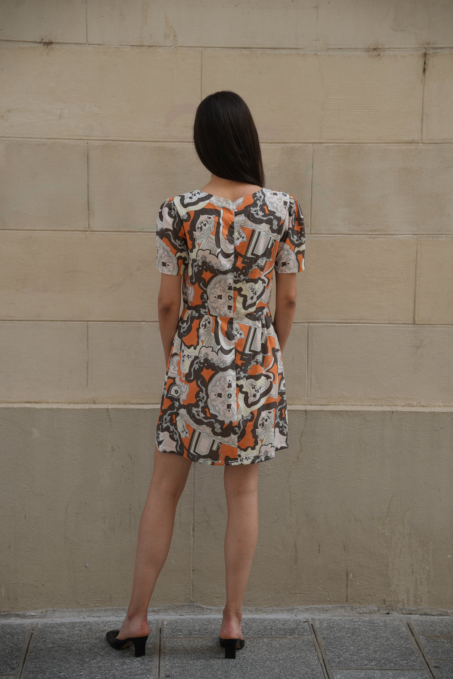 Robe imprimée 70s en lyocell