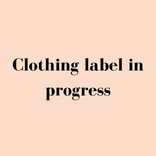 Clothing label in progress